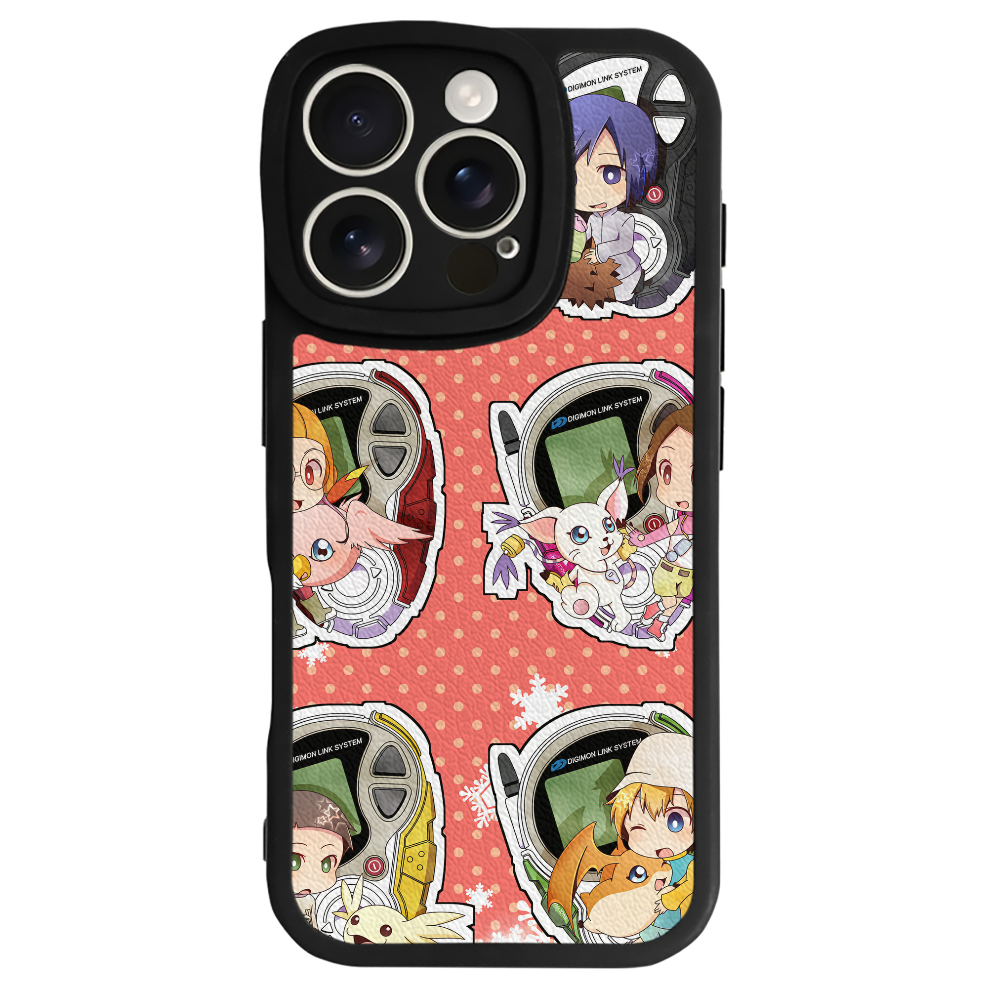 （画像用） Digimon デジタルモンスター/デジモン 【iPhone 16シリーズ対応】シリコンスマホケース（レザー調） 材質：シリコン